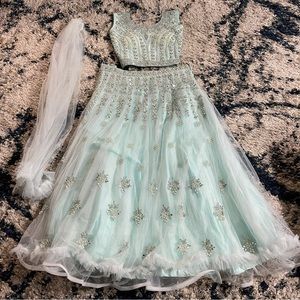Pastel Baby Blue Lehenga